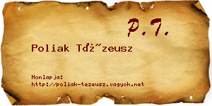 Poliak Tézeusz névjegykártya